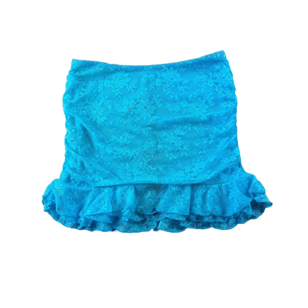 White Fox Skirt Women S Blue Lets Get Closer Slim Floral Lace Clubwear Party